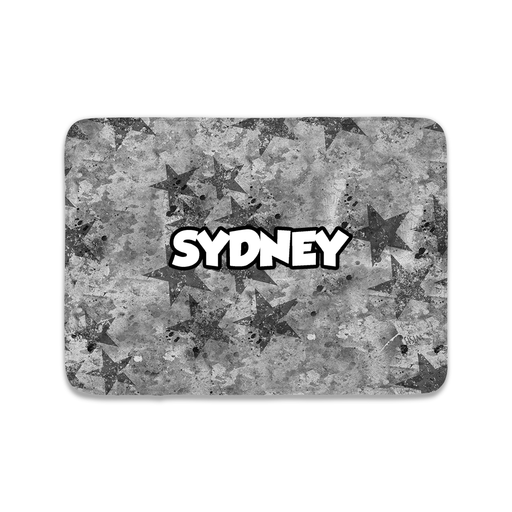 PERSONALIZED FLOOR MAT-GRUNGE STARS